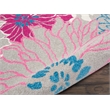 Pemberly Row 5' x 7' Pink and Gray Fabric Contemporary Area Rug