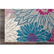 Pemberly Row 8' x 10' Pink and Gray Fabric Contemporary Area Rug