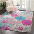 Pemberly Row 8' x 10' Pink and Gray Fabric Contemporary Area Rug