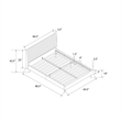 Pemberly Row Queen Upholstered Platform Bed in Light Gray Velvet