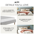 Pemberly Row Queen Upholstered Platform Bed in Light Gray Velvet