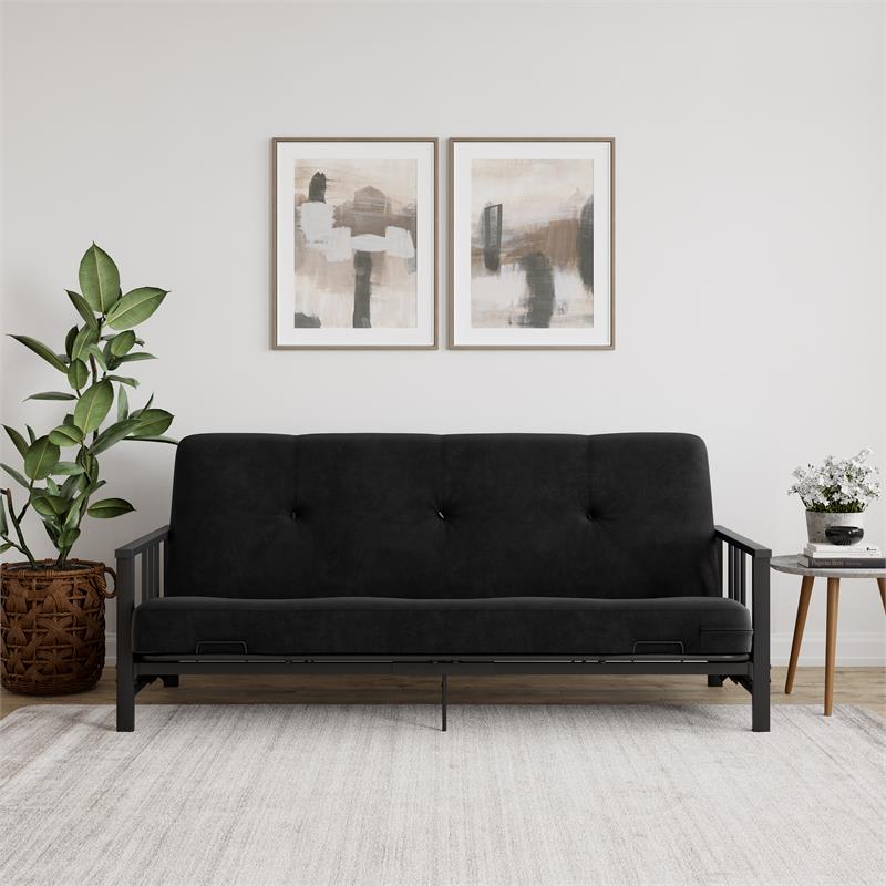 Pemberly Row Full Metal Arm Futon with 6