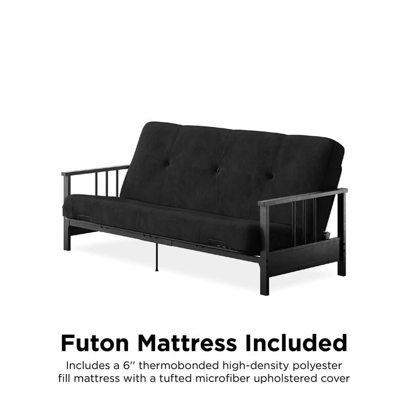 Pemberly Row Full Metal Arm Futon with 6