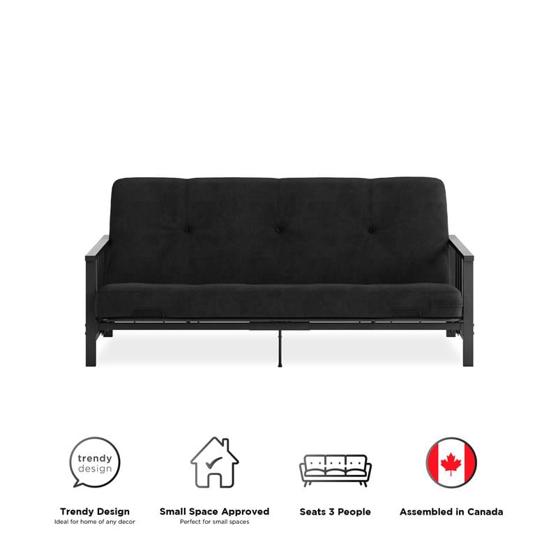 Pemberly Row Full Metal Arm Futon with 6