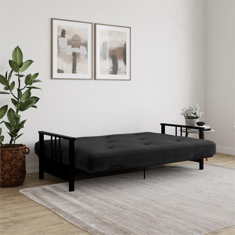 Pemberly Row Full Metal Arm Futon with 6