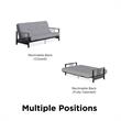 Pemberly Row Full Metal Arm Futon with 6
