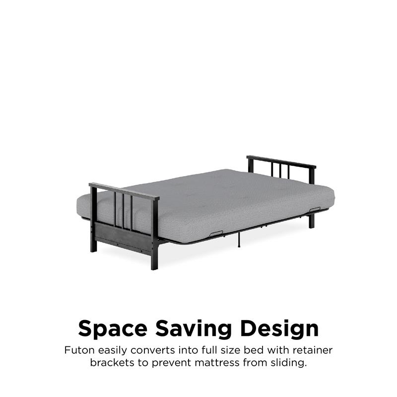 Pemberly Row Full Metal Arm Futon with 6