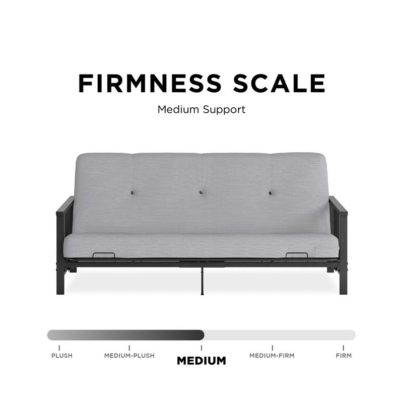 Pemberly Row Full Metal Arm Futon with 6