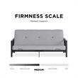 Pemberly Row Full Metal Arm Futon with 6