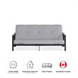 Pemberly Row Full Metal Arm Futon with 6