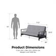 Pemberly Row Full Metal Arm Futon with 6