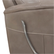 Pemberly Row Transitional Faux Leather Manual Swivel Glider Recliner in Brown