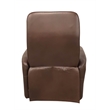 Pemberly Row Transitional Leather Manual Swivel Glider Recliner in Chocolate