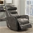 Pemberly Row Transitional Polyester Fabric Manual Swivel Glider Recliner - Black
