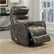 Pemberly Row Transitional Polyester Fabric Manual Swivel Glider Recliner - Black