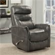 Pemberly Row Transitional Polyester Fabric Manual Swivel Glider Recliner - Black