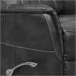 Pemberly Row Transitional Polyester Fabric Manual Swivel Glider Recliner - Black