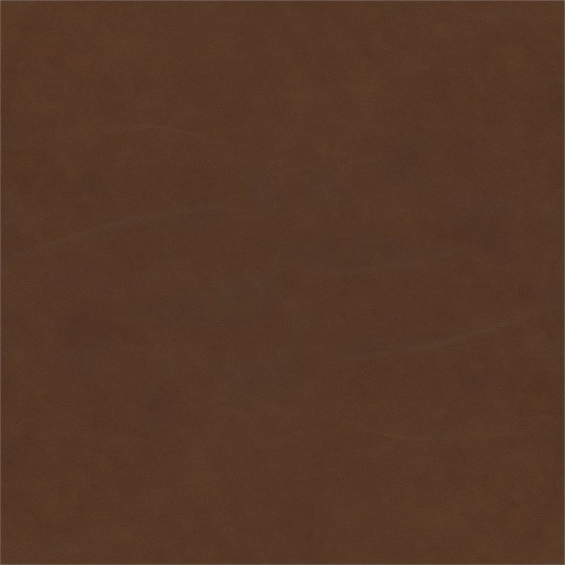 Pemberly Row Traditional Vintage All Italian Leather Swivel Club Chair in Brown