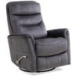 Pemberly Row Traditional Fabric Gray Swivel Glider Recliner (Two Pack)