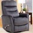 Pemberly Row Traditional Fabric Gray Swivel Glider Recliner (Two Pack)