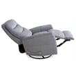 Pemberly Row Traditional Fabric Gray Swivel Glider Recliner (Two Pack)