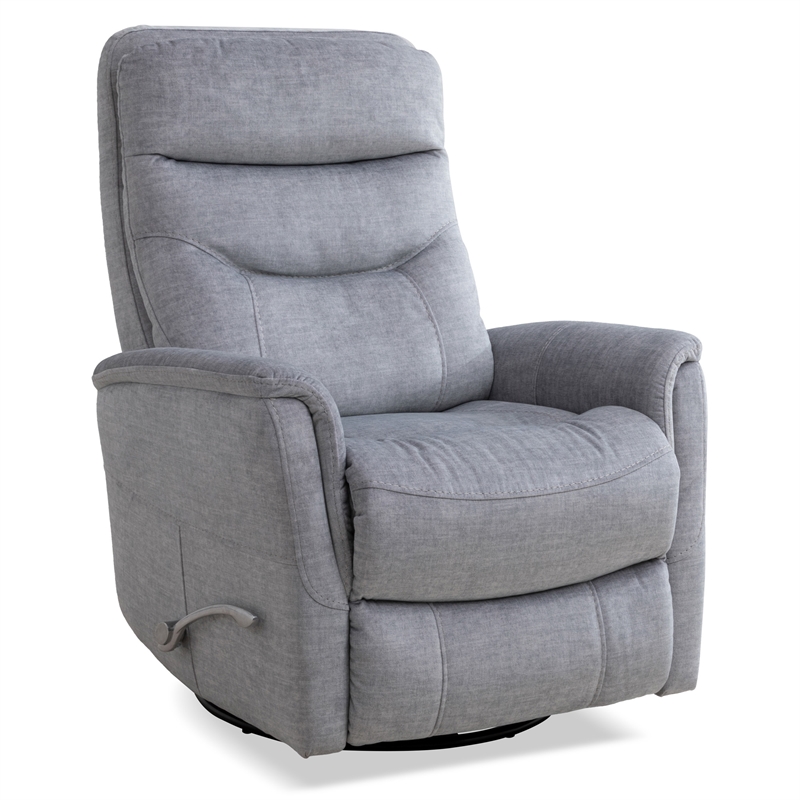 Pemberly Row Traditional Fabric Gray Swivel Glider Recliner (Two Pack)