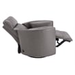 Pemberly Row Modern Leather Charcoal Power Swivel Glider Recliner (Two Pack)