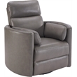 Pemberly Row Modern Leather Charcoal Power Swivel Glider Recliner (Two Pack)