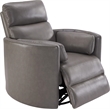 Pemberly Row Modern Leather Charcoal Power Swivel Glider Recliner (Two Pack)