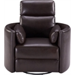 Pemberly Row Modern Leather Brown Power Swivel Glider Recliner (Two Pack)