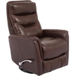 Pemberly Row Traditional Leather Brown Swivel Glider Recliner (Two Pack)