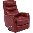 Pemberly Row Traditional Leather Red Swivel Glider Recliner (Two Pack)