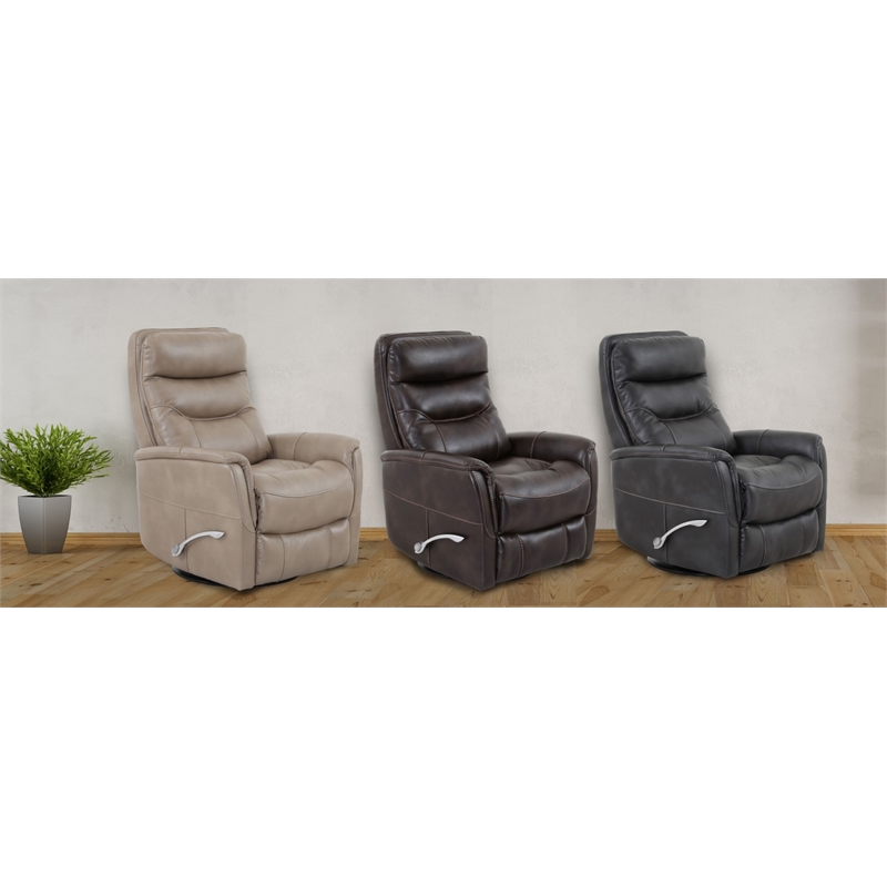 Pemberly Row Traditional Linen Fabric Brown Swivel Glider Recliner (Two Pack)