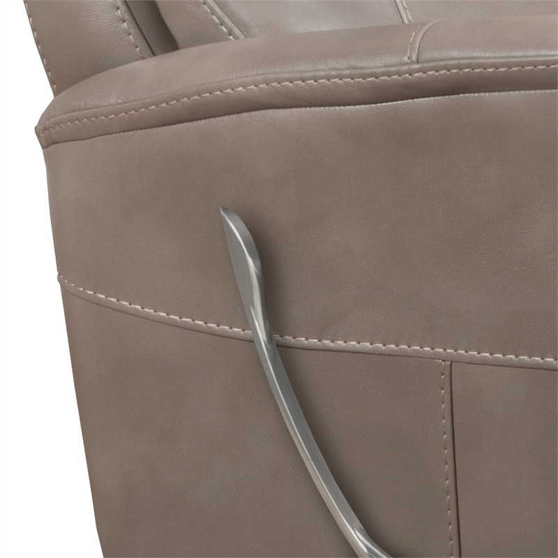 Pemberly Row Traditional Linen Fabric Brown Swivel Glider Recliner (Two Pack)