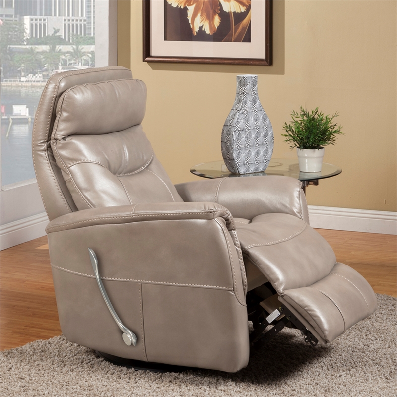 Pemberly Row Traditional Linen Fabric Brown Swivel Glider Recliner (Two Pack)