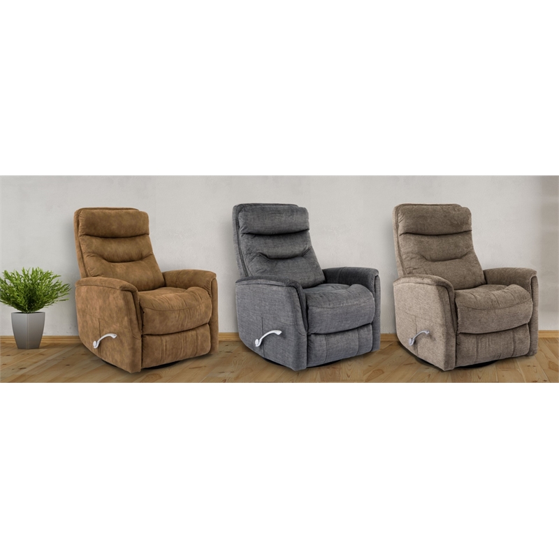 Pemberly Row Traditional Fabric Brown Swivel Glider Recliner (Two Pack)