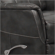Pemberly Row Traditional Fabric Gray Swivel Glider Recliner (Two Pack)