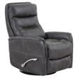Pemberly Row Traditional Fabric Gray Swivel Glider Recliner (Two Pack)