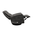 Pemberly Row Traditional Fabric Gray Swivel Glider Recliner (Two Pack)