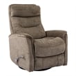 Pemberly Row Traditional Fabric Gray Swivel Glider Recliner (Two Pack)