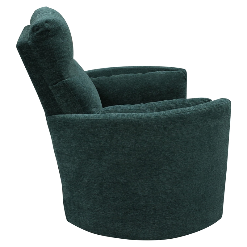Pemberly Row Modern Blue Fabric Power Swivel Glider Recliner (Two Pack)
