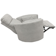 Pemberly Row Modern Gray Fabric Power Swivel Glider Recliner (Two Pack)