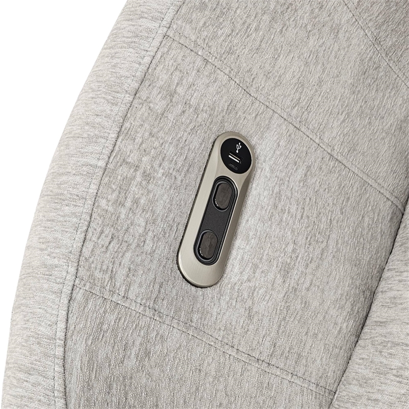 Pemberly Row Modern Gray Fabric Power Swivel Glider Recliner (Two Pack)