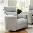 Pemberly Row Modern Gray Fabric Power Swivel Glider Recliner (Two Pack)