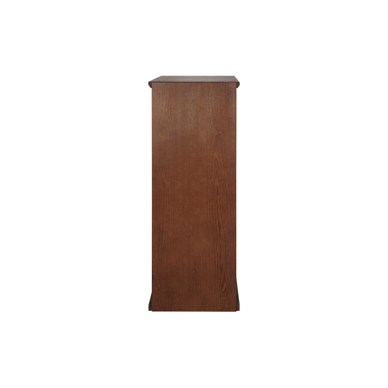 Pemberly Row Traditional 4-Drawers Wood Filing Cabinet Office Storage in Brown