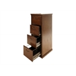 Pemberly Row Traditional 4-Drawers Wood Filing Cabinet Office Storage in Brown