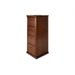 Pemberly Row Traditional 4-Drawers Wood Filing Cabinet Office Storage in Brown