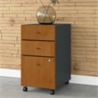 Pemberly Row 3-Drawers Mobile File Cabinet in Natural Cherry - Engineered Wood