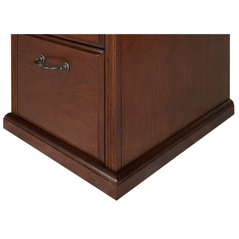 Pemberly Row Transitional 2-Drawers Wood Filing Cabinet in Oak
