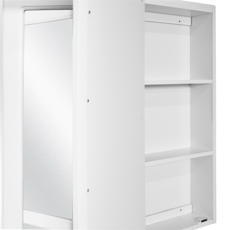 Pemberly Row 48-Inch Wood Medicine Cabinet in White Semi-Gloss Finish